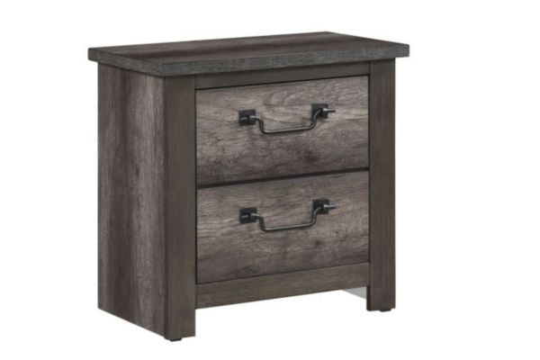 Lenior 1342 Distressed Grey Storage Bedroom Set – Queen or King Platform Bed