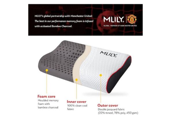 MLILY Manchester United Contour Memory Foam Pillow