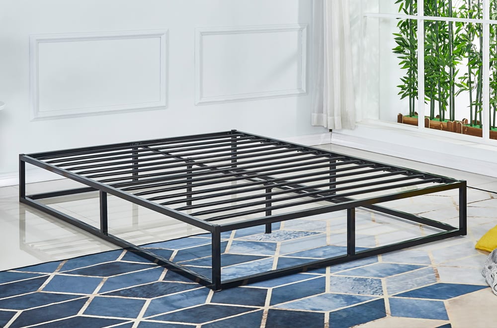 Titus T2425 Black Metal Low-Profile Platform Bed