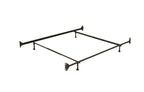 Extended Metal Bed Frame – Single or Double