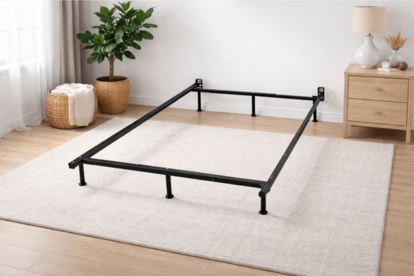 T49 Adjustable Metal Bed Frame – Single, Double or Queen