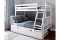 Single Over Double Convertible Solid Pine Bunk Bed – White, Slate or Grey
