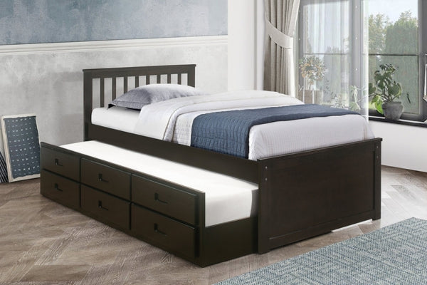 300 Mates Bed with 3 Drawers and Reversible Trundle