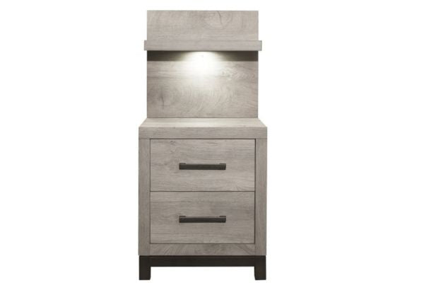 Piered Modern Bedroom Set with Optional LED Panels – Queen or King