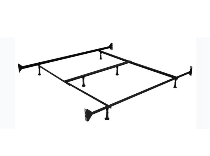 Queen Extended Metal Bed Frame With, Bed Frame Extension Rails