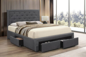 4 Drawer Upholstered Platform Bed