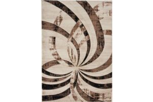 Bristol Brown & Cream Swirl Area Rug