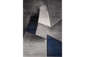 Diamond Navy & Grey Abstract Area Rug