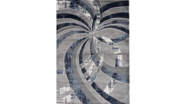 Bristol Grey & Navy Swirl Area Rug