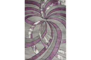 Bristol Grey & Violet Swirl Area Rug