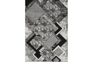 Bristol Grey & Black Square Area Rug