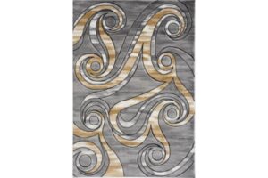 Bristol Grey & Gold Abstract Area Rug