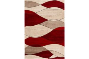 IBIZA CARVING 5063 CREAM RED Area Rug