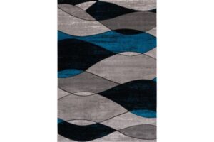 IBIZA CARVING 5063 GREY TURQUOISE Area Rug