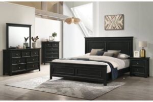 Global Furniture Black Panal Suite