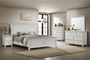 Global Furniture White Panal Suite