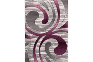 IBIZA CARVING 5037 GREY VIOLET Area Rug