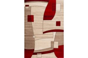 IBIZA CARVING 5059 CREAM RED Area Rug