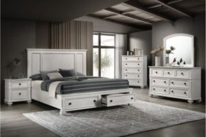 Global Furniture Storage Bedroom Suite - Antique White