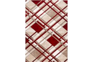 IBIZA CARVING 5032 CREAM RED Area Rug