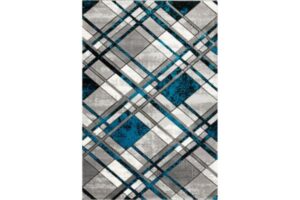 IBIZA CARVING 5032 GREY TURQUOISE Area Rug