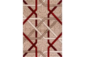 IBIZA CARVING 5033 CREAM RED Area Rug