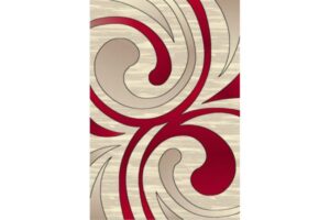 IBIZA CARVING 5037 CREAM RED Area Rug