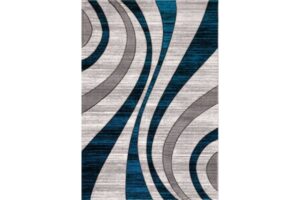 IBIZA CARVING 5041 GREY TURQUOISE Area Rug
