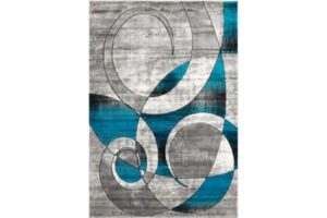 IBIZA CARVING 5049 GREY TURQUOISE Area Rug