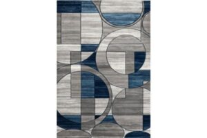 IBIZA CARVING 5057 GREY NAVY Area Rug