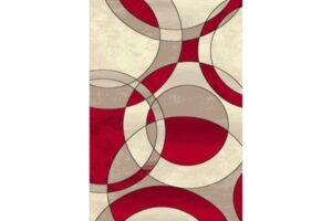 IBIZA CARVING 5031 CREAM RED Area Rug