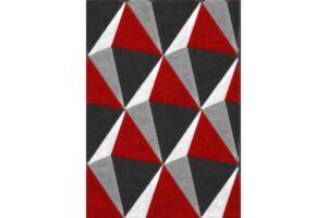 Auston P771A ANTHRACITE-RED Area Rug