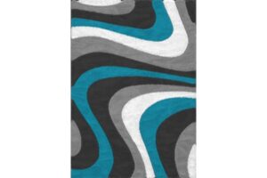 Auston P839A ANTHRACITE-TURQUOISE Area Rug
