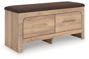 Kinlanni - Bedroom Upholstered Storage Bench - Tan / Brown