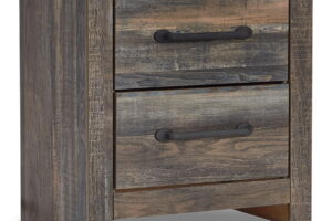 Drystan - Two Drawer Night Stand - Brown / Beige