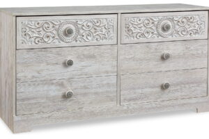 Paxberry - Six Drawer Dresser - Weatherworn - Whitewash