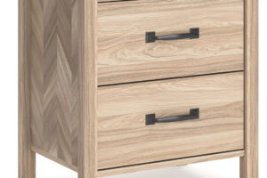 Battelle - Two Drawer Night Stand - Tan