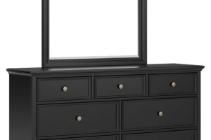 Lanolee - Dresser And Mirror - Black