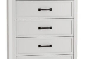 Kerisden - Five Drawer Chest - White / Brown