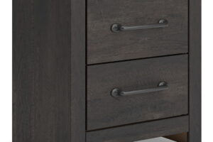 Hollivern - Two Drawer Night Stand - Dark Gray