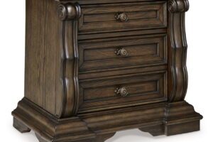 Maylee - Three Drawer Night Stand - Dark Brown
