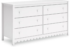 Hallityn - Six Drawer Dresser - White