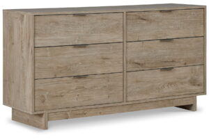 Oliah - Six Drawer Dresser - 31'' Height - Beige