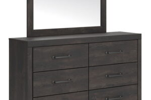Hollivern - Dresser And Mirror - Dark Gray