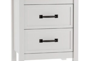 Kerisden - Two Drawer Night Stand - White / Brown