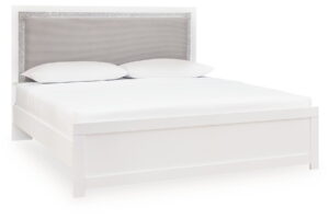 Maeling - King Upholstered Panel Bed - White