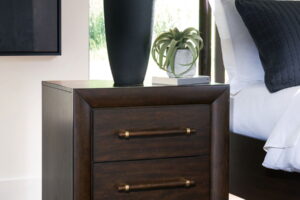 Dantenton - Two Drawer Night Stand - Merlot