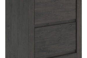 Fraluna - Two Drawer Night Stand - Charcoal