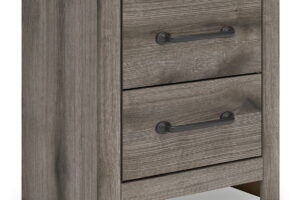 Graystorm - Two Drawer Night Stand - Brown Gray
