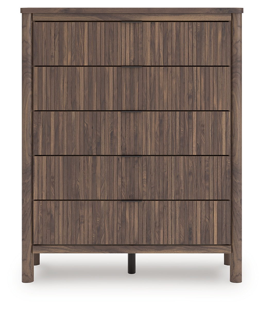 Pamytta - Five Drawer Wide Chest - Brown - Image 2